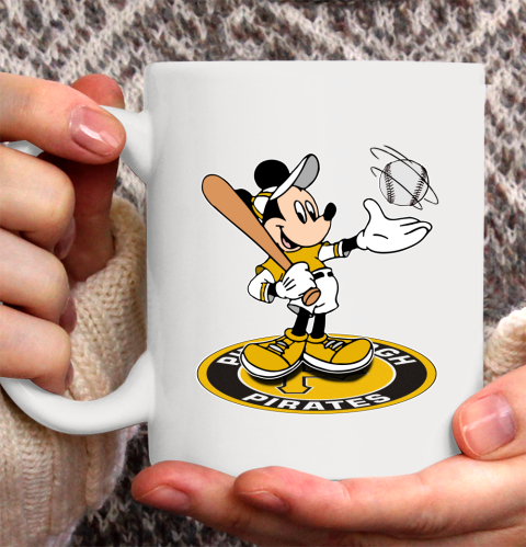 MLB Baseball Pittsburgh Pirates Cheerful Mickey Disney Shirt Ceramic Mug 15oz 2