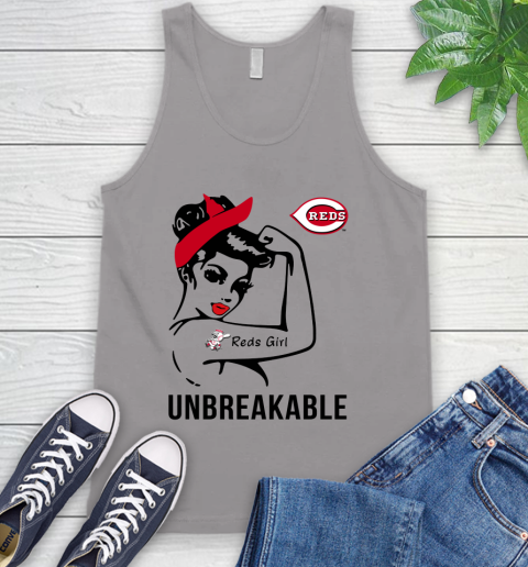 MLB Cincinnati Reds Girl Unbreakable Baseball Sports Tank Top 2