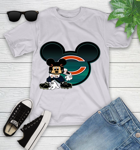 NFL Chicago Bears Mickey Mouse Disney Football T Shirt Youth T-Shirt 4