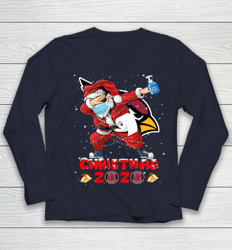 Arizona Cardinals Funny Santa Claus Dabbing Christmas 2020 NFL Youth Long Sleeve 2