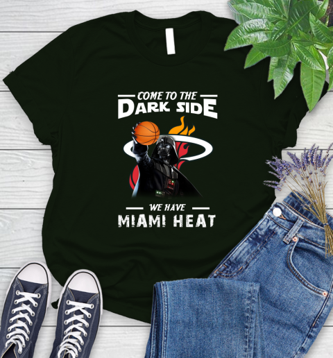 NBA Come To The Dark Side We Have Miami Heat Star Wars Darth Vader Basketball Women's T-Shirt 6