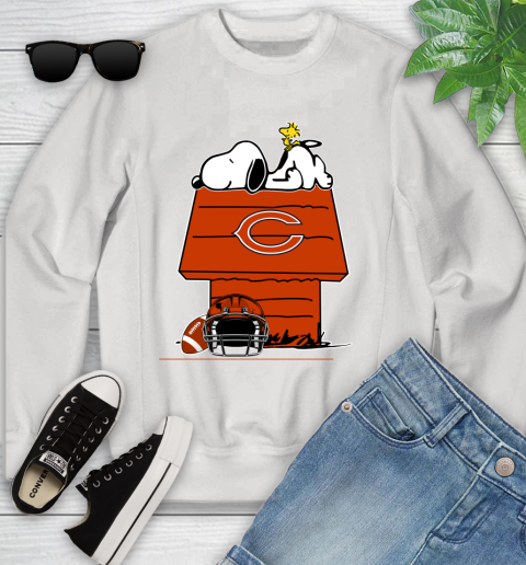 Chicago Bears NFL Football Snoopy Woodstock The Peanuts Movie Youth Sweatshirt