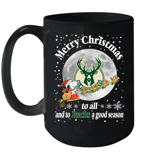 Milwaukee Bucks Merry Christmas To All And To Bucks A Good Season NBA Basketball Sports Ceramic Mug 15oz