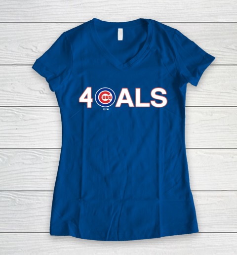 Cubs ALS Women's V-Neck T-Shirt 7