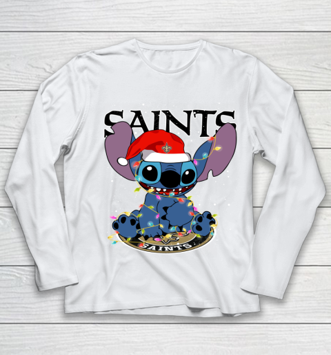 New Orleans Saints NFL Football noel stitch Christmas Youth Long Sleeve