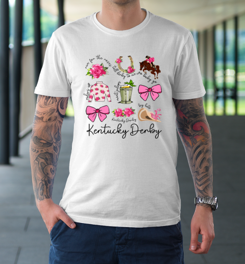Pink Coquette Bow Derby Day Horse Racing 2024 Derby T-Shirt