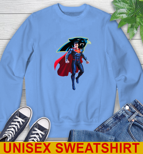 NFL Superman DC Sports Football Carolina Panthers Sweatshirt 11