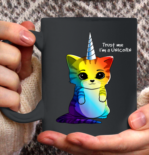 Caticorn T shirt Unicorn Cat Kittycorn Girls Women Rainbow Ceramic Mug 11oz