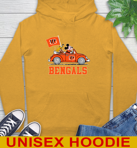 NFL Football Cincinnati Bengals Pluto Mickey Driving Disney Shirt Hoodie 3