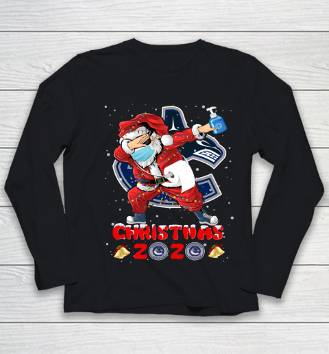 Vancouver Canucks Funny Santa Claus Dabbing Christmas 2020 NHL Youth Long Sleeve