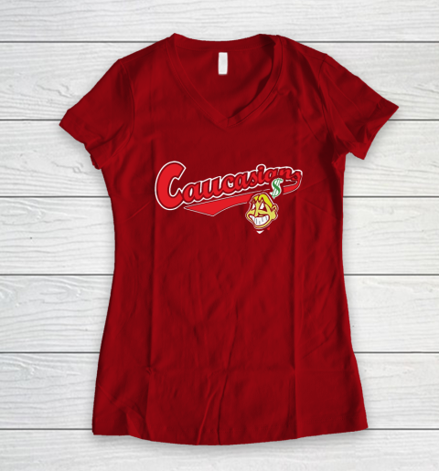 Cleveland Caucasians Bomani Jones Women's V-Neck T-Shirt 10