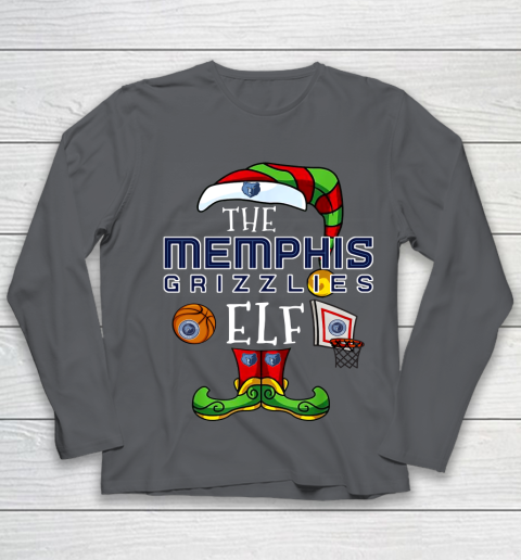 Memphis Grizzlies Christmas ELF Funny NBA Youth Long Sleeve 6