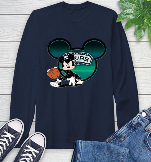 NBA San Antonio Spurs Mickey Mouse Disney Basketball Long Sleeve T-Shirt 4