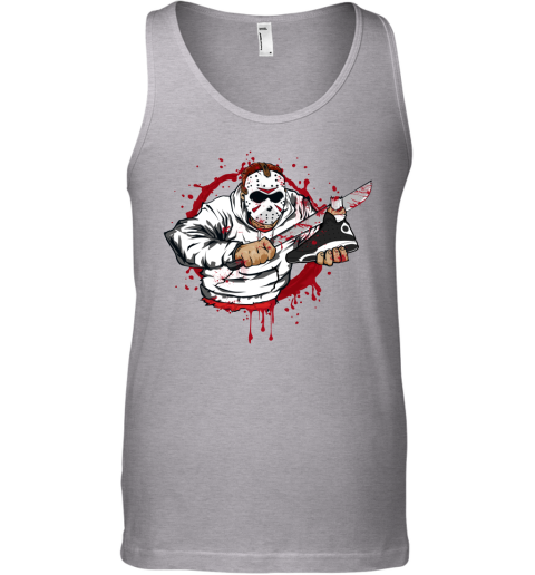 Air Jordan 13 Reverse He Got Game Matching Sneaker Tshirt Jason Voorhees Black and White Jordan Shirt