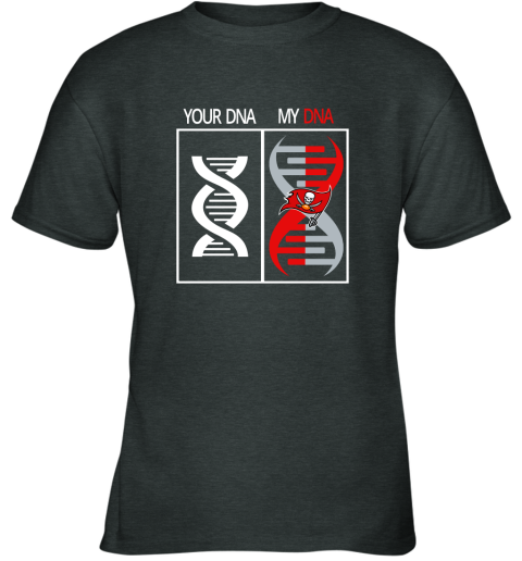 2og3 my dna is the tampa bay buccaneers football nfl youth t shirt 26 front dark heather