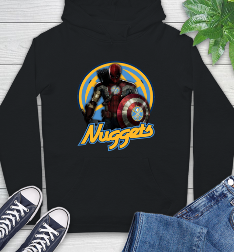 Denver Nuggets NBA Basketball Captain America Thor Spider Man Hawkeye Avengers Hoodie 2