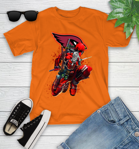NFL Deadpool Marvel Comics Sports Football Arizona Cardinals Youth T-Shirt 7