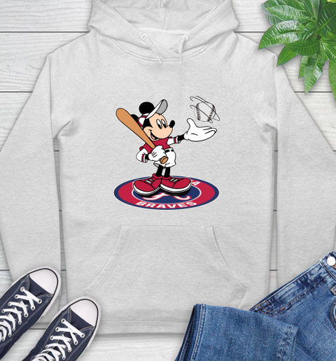 MLB Baseball Atlanta Braves Cheerful Mickey Disney Shirt Hoodie 3 MLB Baseball Atlanta Braves Cheerful Mickey Disney Shirt Hoodie - Image 3