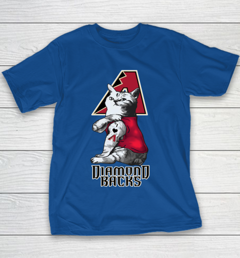 MLB Baseball My Cat Loves Arizona Diamondbacks Youth T-Shirt 6