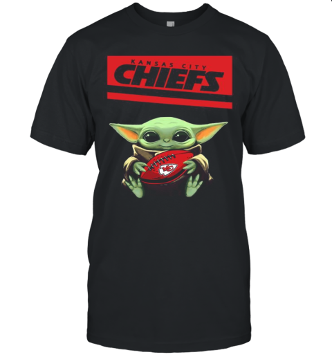 Baby Yoda Hug Kansas City Chiefs Football Logo Unisex Jersey Tee