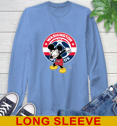 Washington Wizards NBA Basketball Dabbing Mickey Disney Sports Long Sleeve T-Shirt 11