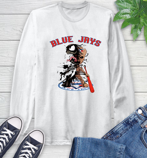 MLB Toronto Blue Jays Baseball Venom Groot Guardians Of The Galaxy Long Sleeve T-Shirt