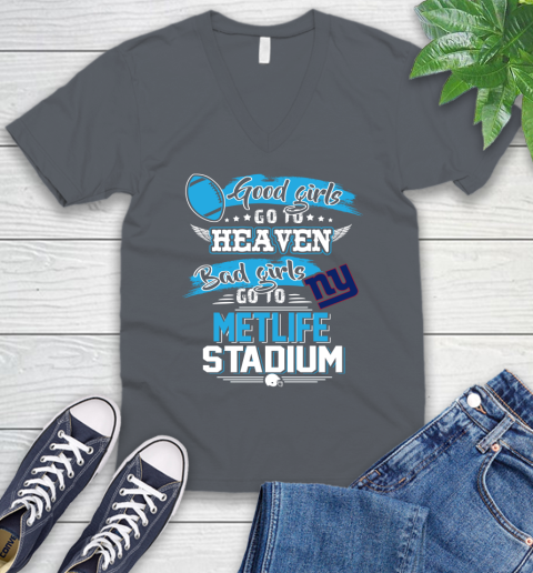 New York Giants NFL Bad Girls Go To Metlife Stadium Shirt V-Neck T-Shirt 4