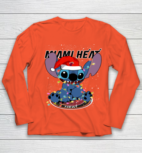 Miami Heat NBA noel stitch Basketball Christmas Youth Long Sleeve 2