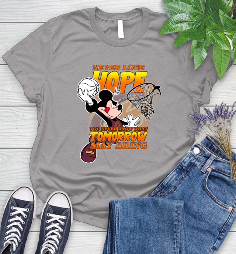 Cleveland Cavaliers NBA Basketball Mickey Disney Never Lose Hope Women's T-Shirt 5