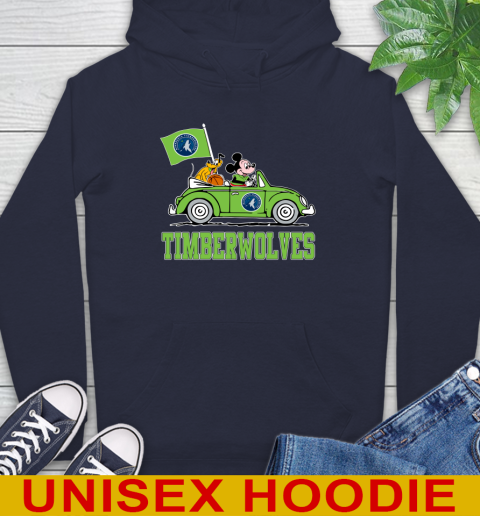 NBA Basketball Minnesota Timberwolves Pluto Mickey Driving Disney Shirt Hoodie 4