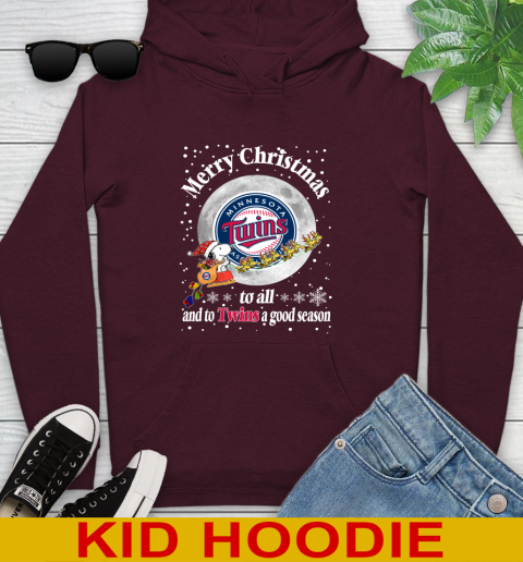 Minnesota Twins Merry Christmas To All And To Twins A Good Season MLB Baseball Sports Youth Hoodie 7