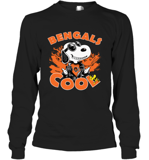 Cincinnati Bengals Snoopy Joe Cool We're Awesome Long Sleeve T-Shirt