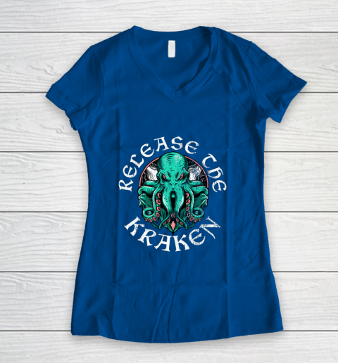 Release The Kraken Women's V-Neck T-Shirt 7