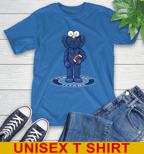 NFL Football Tennessee Titans Kaws Bff Blue Figure Shirt T-Shirt 9