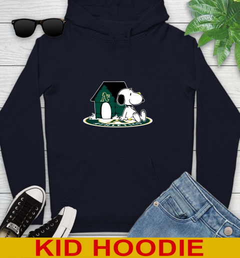 MLB Baseball Oakland Athletics Snoopy The Peanuts Movie Shirt Youth Hoodie 4