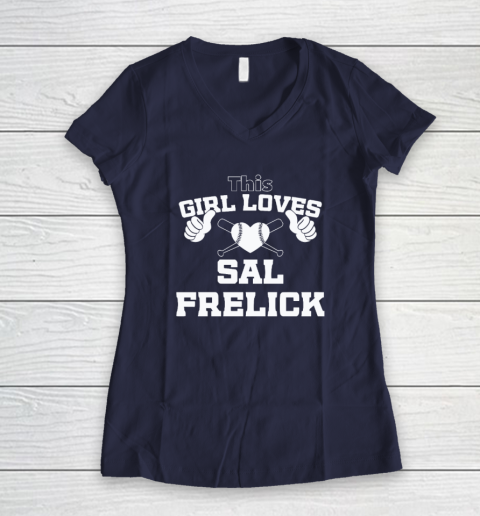 This Girl Loves Sal Frelick Women's V-Neck T-Shirt 7