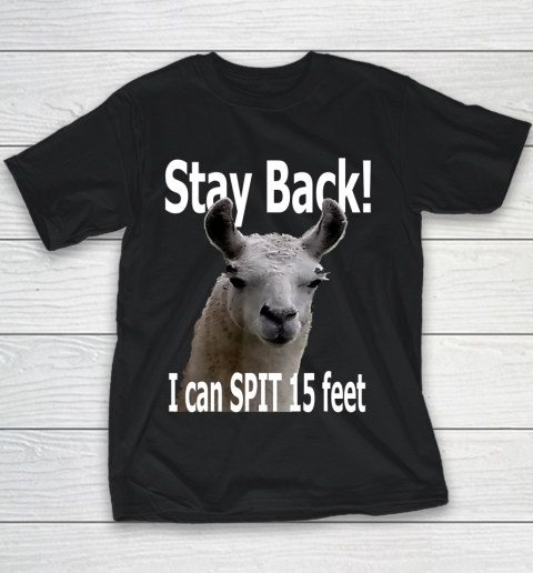 Stay Back 15 Feet.... Funny Cute Llama Youth T-Shirt