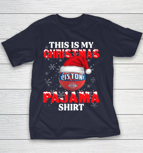 Detroit Pistons This Is My Christmas Pajama Shirt NBA Youth T-Shirt 2