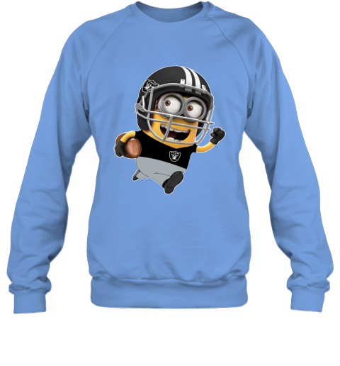 NFL Oakland Raiders Minions Disney Football Sports tQs7ORVRV7x sweatshirt 35 95 151514 front carolina blue