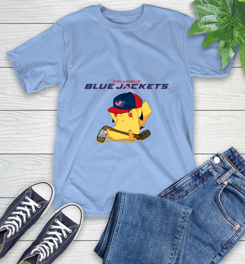NHL Pikachu Hockey Sports Columbus Blue Jackets T-Shirt 11