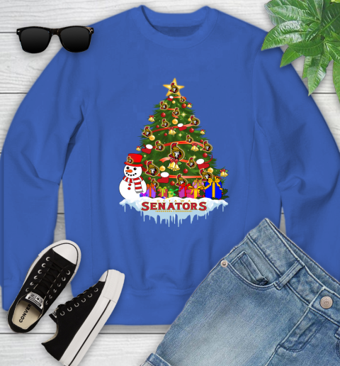 Ottawa Senators Merry Christmas NHL Hockey Sports Youth Sweatshirt 8