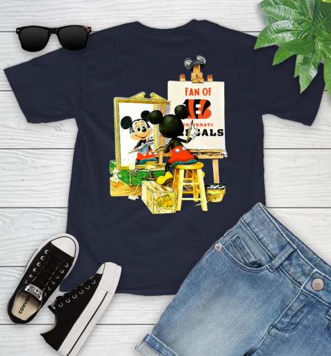 NFL Football Cincinnati Bengals Mickey Drawing Shirt 95