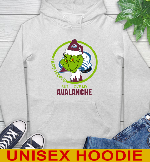 Colorado Avalanche NHL Christmas Grinch I Hate People But I Love My Favorite Hockey Team Hoodie