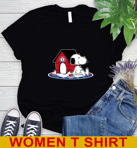 MLB Baseball Texas Rangers Snoopy The Peanuts Movie Shirt Women's T-Shirt 2