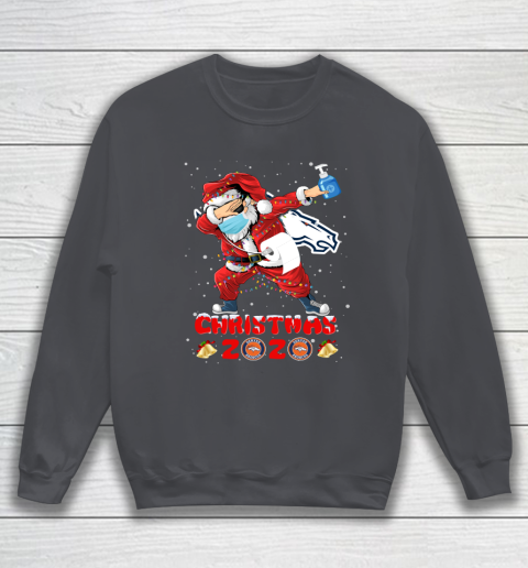 Denver Broncos Funny Santa Claus Dabbing Christmas 2020 NFL Sweatshirt 4