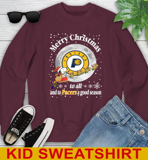 Indiana Pacers Merry Christmas To All And To Pacers A Good Season NBA Basketball Sports Youth Sweatshirt 4