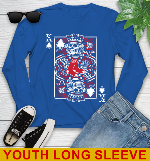 Boston Red Sox MLB Baseball The King Of Spades Death Cards Shirt Youth Long Sleeve 10