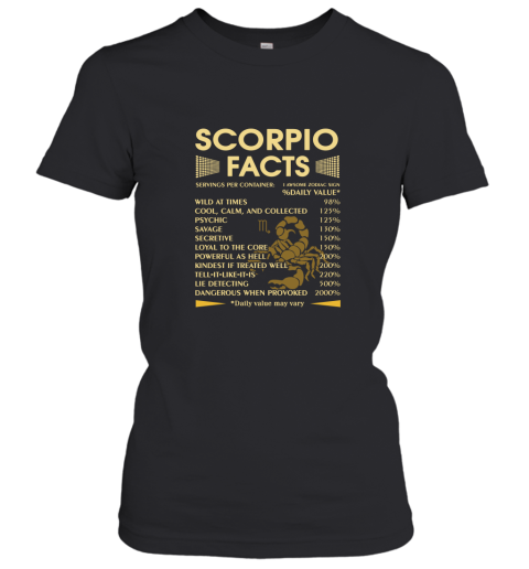 Zodiac Scorpio Facts Awesome Zodiac Sign Daily Value Women's T-Shirt