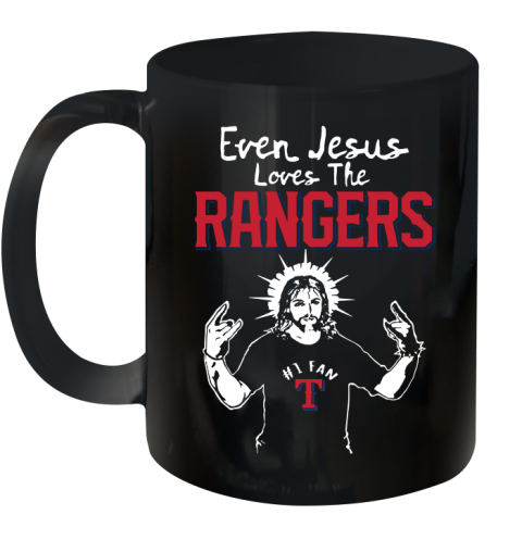 Texas Rangers MLB Baseball Even Jesus Loves The Rangers Shirt Ceramic Mug 11oz