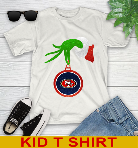 San Francisco 49ers Grinch Merry Christmas NFL Football Youth T-Shirt
